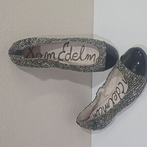 Sam Edelman Black and Gray Flats